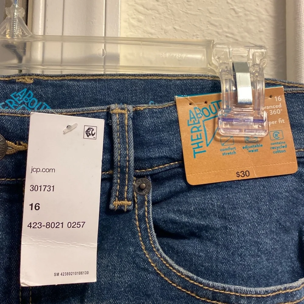 NWT-ThereAbouts Slim Taper Jeans Size 16 Adjustment waist - Picture 4 of 4